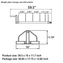 VEITEOX FTY Weight Plate Storage Rack with Handle and Wheels