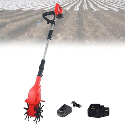 Ostreemaner Cordless Rotavator, Handheld Electric Garden Tiller/Rotavator, 4000mah Battery Powered Soil Cultivator,20v Fast Charge Gardening Tool,4000mA×1