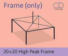 TentandTable 20' x 20' High Peak Canopy Tent Twin Tube Frame Silver