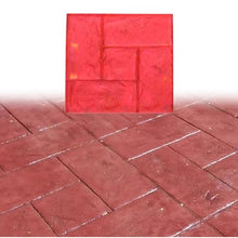 RENLXFI Brick Stamp Mat - Skin Slate Pattern Stone Decorative Texture Pad, Concrete Molds/Cement Imprint for Walkways Garden Patio, Polyurethane Stamping(2 Pack)