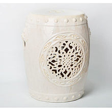 ECOLFE Garden Stool, Ceramic Handicraft Drum Stool, Chinese-Style Stool Ceramic Ornaments, Household Porcelain Stool, Decorative Garden Stool, Both Indoor and Outdoor