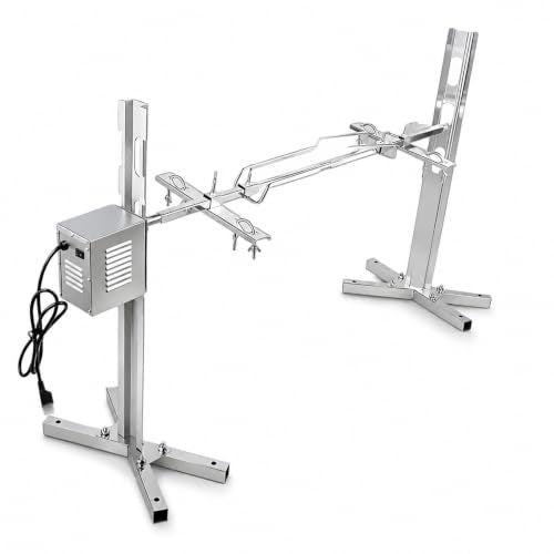 TBANVOO Outdoor Rotisserie Grill Kit, Electric Spit Roaster Stand