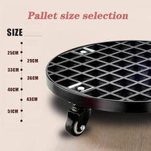 SHAOMABA Plant Stand Planter Caddy with Locking Wheels,Round Flower Pot Rack Planter Trolley with 360° Rotating Casters Rolling Tray(51cm)