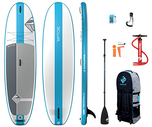 Boardworks SHUBU Riptide Inflatable Stand-Up Paddle Board (iSUP) Complete Kit Blue/White/Grey