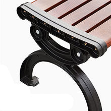 CUTPOIY Bench Garden Bench Metal Park Bench Cast-Aluminum Plastic Wood Outdoor Benches Front Porch 1.5m Outdoor Furniture for Patio, Park, Lawn, Yard Outdoor Garden Ben, A