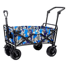 5sssallefaa Folding Camping Cart 4-Wheeled Utility Wagon Garden Trolley 100kg Load-Bearing