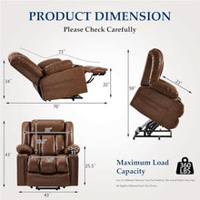 UOPYNE Power Lift Recliner Chair for Elderly with Heat & Massage, Brown