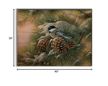 House & Homebody Co. Wooden Wall Art - December Dawn Chickadee - 40" x 30"
