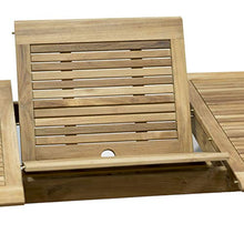 Amazonia Newcastle 9-Piece Outdoor Dining Table Set Certified Teak Light Brown