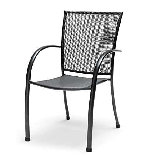 KETTLER Pilano Wrought Iron Mesh Arm Chair - Set of 4