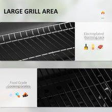 Charcoal Grill with Wheels, Outdoor BBQ Grill with Side Table, Tool Hooks and Bottom Storage Shelf, Heavy Duty Barbecue Smoker Cooking Station for Backyard Camping Party