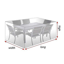 Garden Furniture Covers Waterproof Tablecloth Dustproof Anti-UV Oxford Fabric Outdoor Table Chair Rectangular Tarpaulin， Customizable ALGFree (Color : Green, Size : 240x140x90cm)