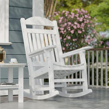 Wildridge Heritage Traditional Rocking Chair, White - Outdoor Weather Resistant HDPE Rocking Chair for Patio, Deck, Fire Pit