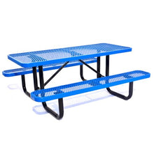 LifeYard Heavy Duty 6' Rectangular Picnic Table, Expanded Metal,(72" Long) (Blue)