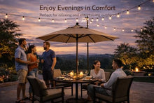 Treasure Garden Octagonal 9 ft Patio Umbrella - Outdoor Furniture Table Umbrella – Push-Button Tilt – Black Aluminum Frame (Obravia2, Black)