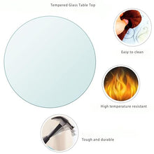 Pealihuy Round Glass Table Top, Round Tempered Glass Top for Patio Table, Beveled Glass Table Top, 40cm 50cm 80cm 90cm, for Coffee Table, Dining Table, Smooth Plate Glass(100cm(40 in))