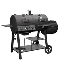 Oklahoma Joe's Canyon Charcoal and Propane Gas Combination Smoker and Grill Black