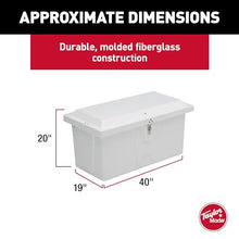 TaylorMade Stow 'N Go Low-Profile Fiberglass Dock Box White 20" H x 40" W x 19" D