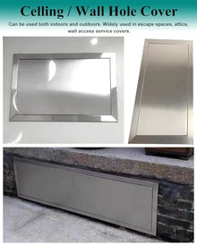 WAMVZYX Stainless Steel BBQ Grill Access Door 4x4 6x6 20x14 24x30 30x30 32x32, Push to Open Access Panel Bathroom/Outdoor Kitchen Inspection Door(35x35in/90x90cm)