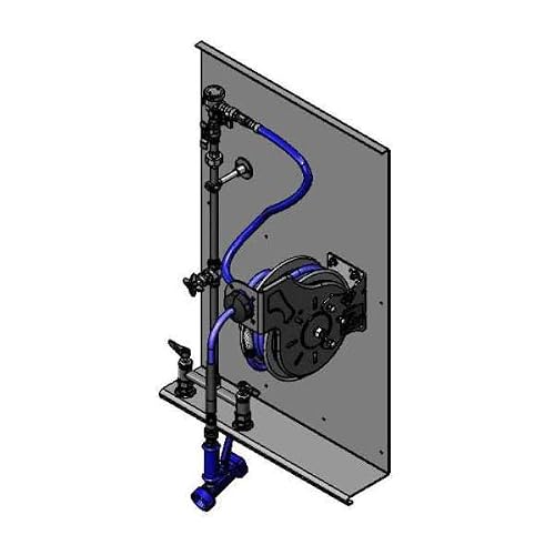 T&S Brass B-1436-MV-CR-QD Complete SS Hose Reel System with Cerama Cartridges, AWW-5B and SS Backplate