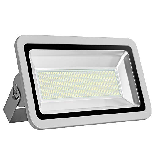 Missbee 5 500W LED Flood Light, 55000lm Outdoor Landscape Flood Light, Security Light, 6000-6500K, Work for Garage, Garden, Lawn,Yard and Playground (Cold White)