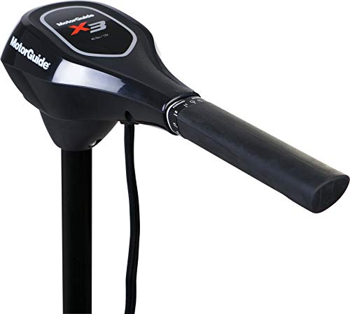 MotorGuide X3 Freshwater Bow Mount Trolling Motor Hand-Operated 50-Inch Shaft 55-Pound Thrust Black