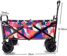 Shopping Cart Folding Garden Trolley Cart Heavy Duty Wagon Multi-Function Shopping Cart for Outdoor Camping Beach Supermarket Handcart