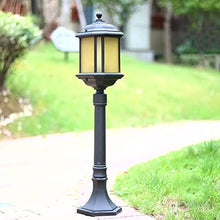 ZEELYDE Post Lights Outdoor,Outdoor Waterproof Electric Garden Light Aluminum Glass Lamp Shade Path Light Home Community Decoration Landscape Light LED Floor Lamp Night Lighting Fixture