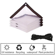 GJZDPMY Weatherproof Transparent PVC Tarpaulin Gazebo Curtains -Side Panels with Grommets for Patios Porches and Pergolas 20x18ft (600x550cm) with Easy Rope Attachment