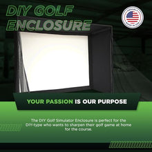 The Indoor Golf Shop DIY Golf Simulator Enclosure, SIGPRO Screen, Black 7.7x10