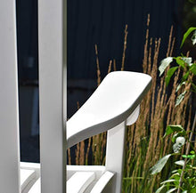 World's Finest Rocker Outdoor Rocking Chair Set of 2 with Side Table - White