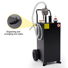 Garvee 30 gal Gas Caddy with Pump - Portable Fuel Tank Gasoline Storage Tank for Boat, Car, Garden, Lawnmower, ATV