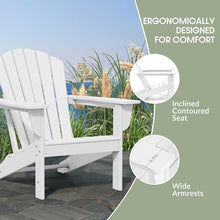 WestinTrends Dylan Outdoor Adirondack Chair with Ottoman and Side Table 5-Piece Set White