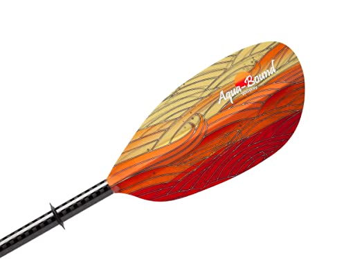 AQUA BOUND Fiberglass Kayak Paddle with Carbon Shaft & Posi-Lok Fuego