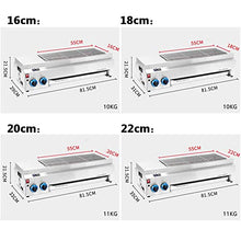 NUHSLF Smokeless Commercial Grill, Large Capacity Gas/Electric Dual Purpose Grill, Stainless Steel Portable Outdoor Picnic Grill,18cm (Size_Name 18cm)