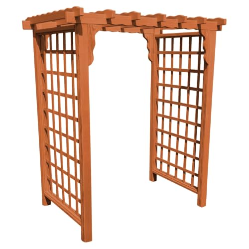Keystone Amish Co. Bainbridge Pressure Treated Pine Arbor, 5-Foot, Redwood Stain