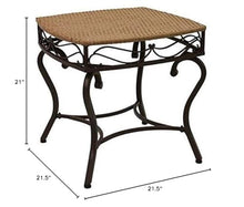 Home Square Patio Side Table in Honey Pecan Finish - Set of 2