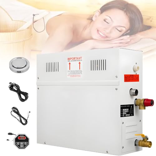 Ofyphth Steam Sauna Generator Kit, Stainless Steel Steam Shower Generator, 3-18kW Optional, Fast 3–5 Min Heating, Auto Drain System, for Home SPA Bathroom Hotel Shower Steam. 7KW
