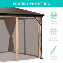 Best Choice Products 10x10ft Hardtop Gazebo Outdoor Aluminum Canopy Brown