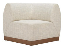 Zuo Christy Corner Chair Beige, Beige Sectional, Modern Style, Patio Furniture, Outdoor Fabric (100% Polyester), Aluminum, Outdoor Living, 34.6" W x 34.6" D x 30.3" H, Non-Stackable