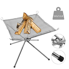 Portable Outdoor Fire Pit Camping with Carrying Bag Rollable Stainless Steel Mesh Fireplace Outdoor Picnic Fire Pit for Patio,Backyard and Garden