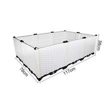 Hershii Gardening Raised Bed Kits DIY Rectangular Plant Growing Container Plastic Vegetables Herbs Flowers Large Deepened Planter Box for Balcony, Patio, Yard - White - 46.06 X 30.7' X 14.96 Inches