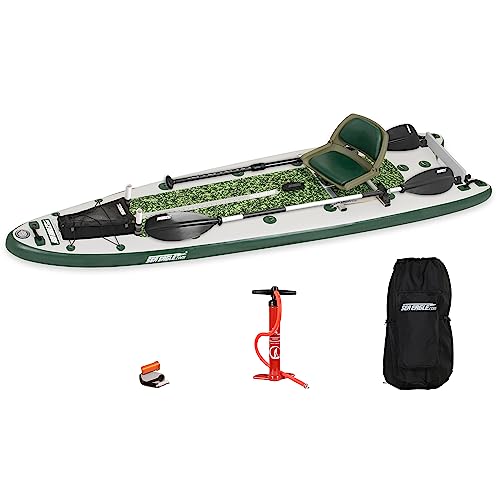 Sea Eagle FS126 Inflatable FishSUP Fishing Stand-Up Paddleboard Green/Gray