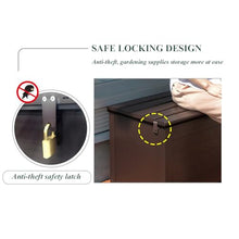 XINYUEST Outside Deck Boxes Aluminum Alloy Storage Box Lockable Garden Tool Storage Box Rain and Sun Protection(120 * 45 * 85cm)