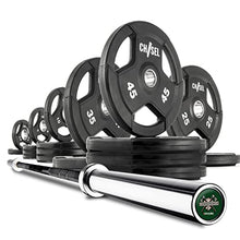 XMark Olympic Weights Set with 7' Barbell 365 lb
