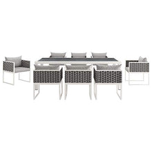 Modway Stance Outdoor Patio Woven Rope 9-Piece Dining Furniture Set