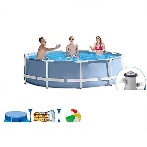 Rsmmpqa 120 Inch Outdoor Large Swimming Pool Anti-Slippery Foldable Swimming Pool Water Fun Bathtub Backyard Water Party