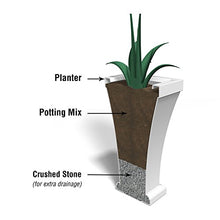 Mayne Bordeaux 40in Tall Planter - Black - 22in L x 22in W x 40in H - Fade Resistant - Polyethylene Planter (8802-B)
