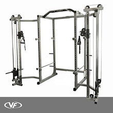 Valor Fitness Heavy Duty Power Rack - Squat Rack - Chrome Pull Up Bar and Power Cage Black