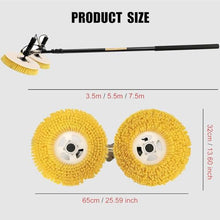 JIANSMZ Solar Panel Cleaning Machine - Double Head Brush for Photovoltaic Panels 5.5m Fed Pole Kit with Lithium Battery Efficient Roof Solar Cleaner for Power Generation